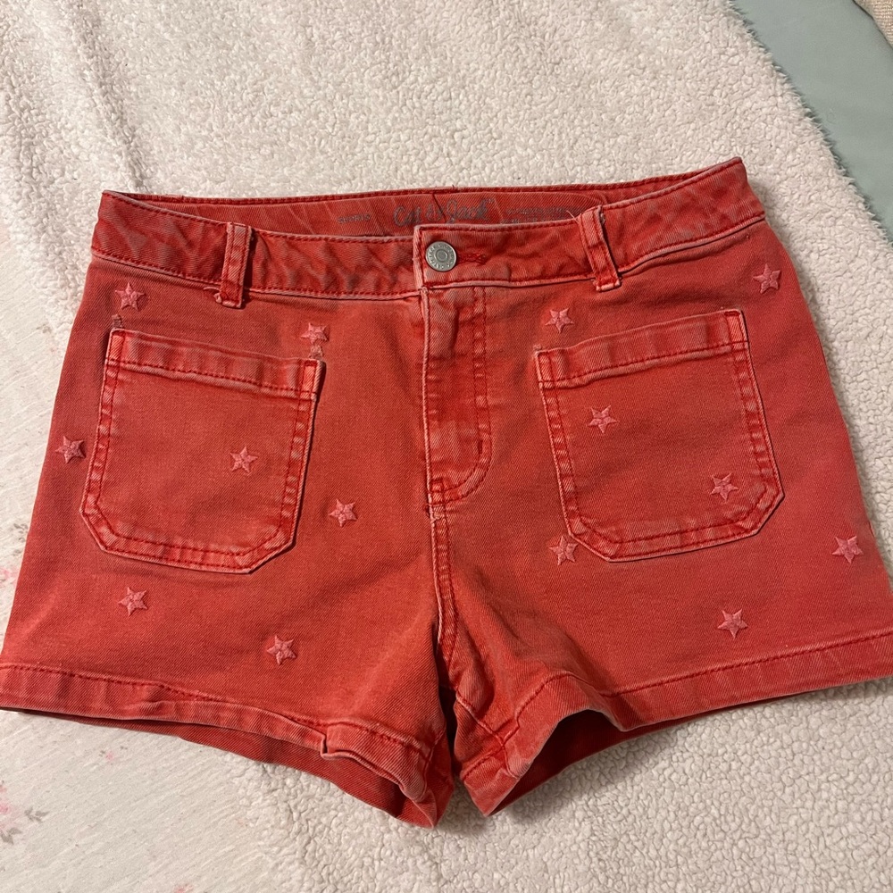 GIRLS Red Denim Shorts ⭐️Size 14